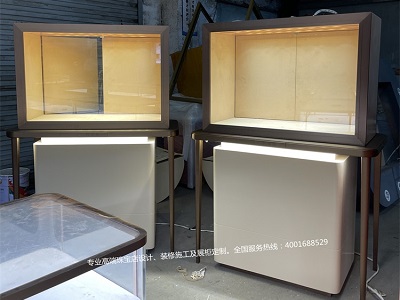 紅茶花珠寶店珠寶展柜定制完工發貨